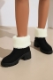 eur40-eur43 new 3 colors suede stylish warm high-heel boots_Black