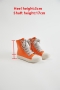 new 4 colors high-top lace-up side zip-up fashion all-match sneakers_Black_Red_Pink_Orange