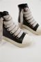 new 4 colors high-top lace-up side zip-up fashion all-match sneakers_Black