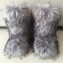 winter 5 colors faux fur midi-tube casual warm snow boots(shaft height:26cm)_Brown_Magenta_Gray