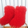 winter 13 colors faux wool midi-tube casual warm snow boots(shaft height:26cm)_White_Purple_Dark Green_Red