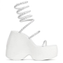 stylish 3 colors thick bottom rhinestone high-heel sandals_Black_White