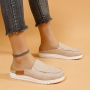 stylish two colors outdoor all-match flat sneakers_Dark Gray_Khaki