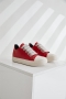 stylish 5 colors lace-up thick bottom sneakers(heel height:3cm)_Black_Pink_Red