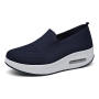 casual 6-colors solid color breathable thick-soled air cushion slip-on sneakers_Black_White_Gray_Pink_Dark Blue