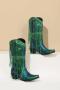 exquisite 6 colors sequin tassel decor midi-heel boots_Black_Pink_Green