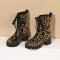 exquisite 5 colors sequin decor strappy thick bottom martin boots_Black_Pink_Blue_Purple_Gold