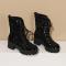 exquisite 5 colors sequin decor strappy thick bottom martin boots_Black