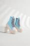 stylish 4 colors high-top thick bottom wide strappy zip-up sneakers_Black_Pink_Magenta_Sky Blue