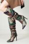 chic 3 colors camo pointed toe high-heel boots_Magenta_Orange_Camo