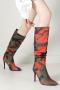 chic 3 colors camo pointed toe high-heel boots_Magenta_Orange