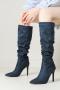exquisite 4 colors suede pointed toe high-heel boots_Black_Rose Red_Dark Blue