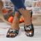 stylish new 3 colors butterfly batch printing bow decor slippers_Black