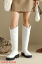 eur40-eur44 stylish warm two colors thick bottoms cotton snow boots_Black_White