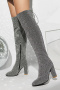 exquisite 3 colors glitter high-tube over knee pointed toe high-heel boots_Black_Red_Silver