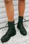 chic 4 colors glitter strappy low heel boots_Black