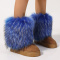 stylish comfortable 13 colors suede fluffy fur thick bottom warm snow boots_Black_White_Gray_Light Pink_Red_Magenta_Yellow_Orange_Green_Sky Blue_Blue