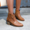 chic 3 colors pu leather embroidery chunky heel cowgirl martin boots_Black_Sky Blue_Brown