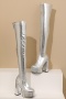 exquisite 4 colors gloss pu leather high-tube over knee chunky high-heel boots_Pink_Green_Gold_Silver