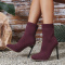 chic 4 colors knitted upper pointed toe high-heel boots_Black_White_Pink_Rose Red