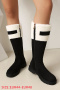 eur44-eur48 chic suede zip-up side thick bottom midi-high tube warm boots_Black