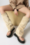 chic punk style 3 colors suede fabric thick bottoms boots sandals_Black_Pink_Beige