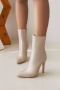 chic pu leather 4 colors pointed toe zip-up side high-heel boots_Black_Magenta_Green_Champagne