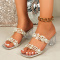 chic pearl decor transparent upper chunky high-heel sandals_Gold_Silver