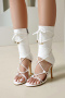 chic pu leather hollow strappy zip-up side high-heel sandals_Black_White