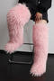 stylish faux wool 11 colors high-tube over knee warm snow boots_Black_White_Pink