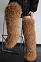 stylish faux wool high-tube over knee warm snow boots_Khaki _Brown