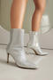 us size:7-9 chic rhinestone decor pointed high-heel boots_Black_Magenta_Silver