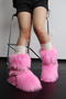 winter new 10 colors rivet straps plush boots_Black_White_Dark Gray_Pink