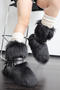 winter new 10 colors rivet straps plush boots_Black