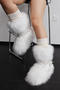 winter new 10 colors rivet straps plush boots_Black_White