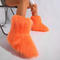 winter new 8 colors solid color plush boots_Black_White_Red_Rose Red_Orange