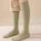 one pair new stylish 5 colors solid color warm calf socks_Black_White_Green