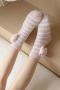 one pair new stylish 6 colors coral fleece cartoon decor warm crew socks_Pink