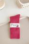 one pair new stylish 8 colors solid color ribbed knit crew socks_Black_White_Pink_Magenta