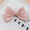 one pc artsy style 3-color pearl yarn bow hair clips (length:13 cm,width:9 cm)_Pink