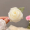 one pc artsy style 4-color pearl yarn rose hair clips (length:4 cm,width:4 cm)_Pink_Beige