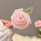 one pc artsy style 4-color pearl yarn rose hair clips (length:4 cm,width:4 cm)_Pink