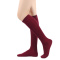 one pair new stylish 10 colors solid color stretch calf socks(length:46cm)_Black_White_Gray_Dark Gray_Pink_Red_Rose Red