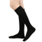 one pair new stylish 10 colors solid color stretch calf socks(length:46cm)_Black