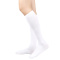 one pair new stylish 10 colors solid color stretch calf socks(length:46cm)_Black_White