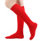 one pair new stylish 10 colors solid color stretch calf socks(length:46cm)_Black_White_Gray_Dark Gray_Pink_Red