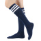 one pair new stylish 9 colors stripe pattern stretch calf socks(length:46cm)_Black_Dark Gray_Pink_Red_Magenta_Yellow_Green_Blue_Dark Blue