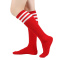 one pair new stylish 9 colors stripe pattern stretch calf socks(length:46cm)_Black_Dark Gray_Pink_Red