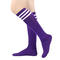 one pair new stylish 7 colors stripe pattern stretch calf socks(length:46cm)_Magenta_Orange_Light Green_Green_Dark Blue_Light Purple_Purple