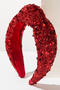 one pc stylish new christmas sequin decor kink hair hoop_Red
